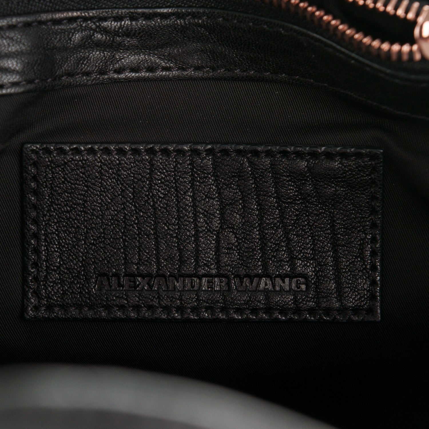 Alexander Wang Pebbled Lambskin Rockie Black Rose Gold Hardware 6 of 7