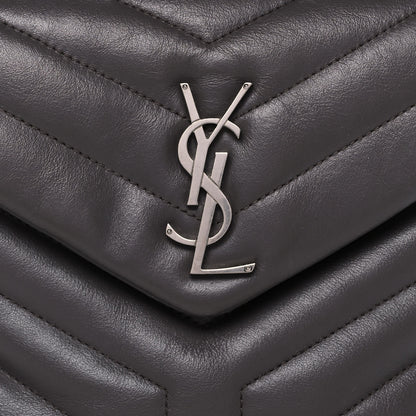Saint Laurent Calfskin Y Quilted Monogram Small Loulou Chain Satchel Earth 8 of 20