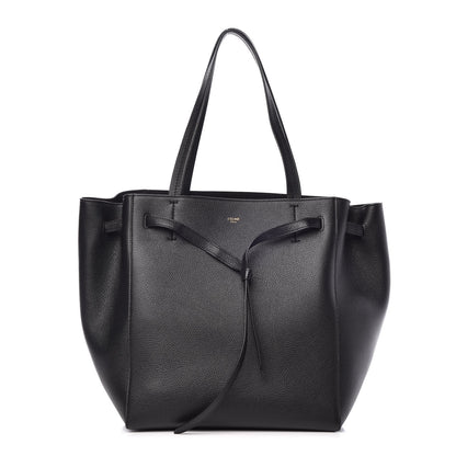Celine Soft Grained Calfskin Small Belt Cabas Phantom Black 1 of 8