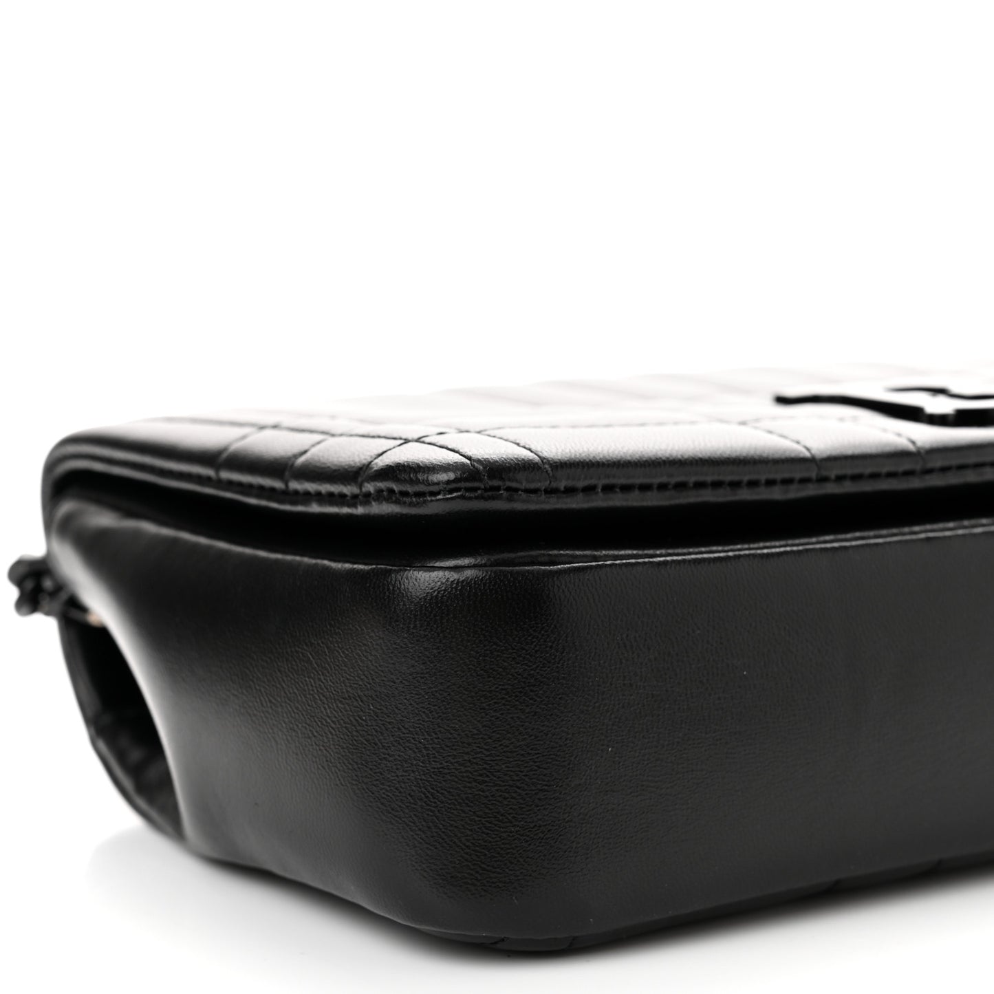 Lambskin Quilted Small Lola Bag Black