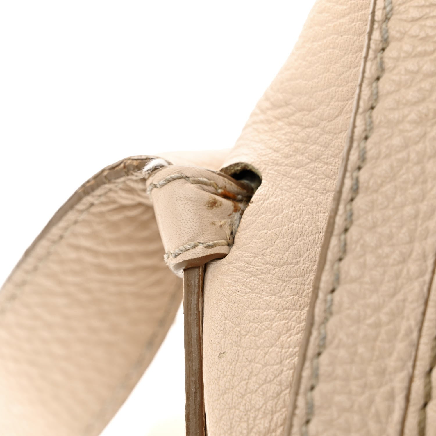 Chloe Grained Calfskin Medium Marcie Saddle Bag Beige 17 of 19