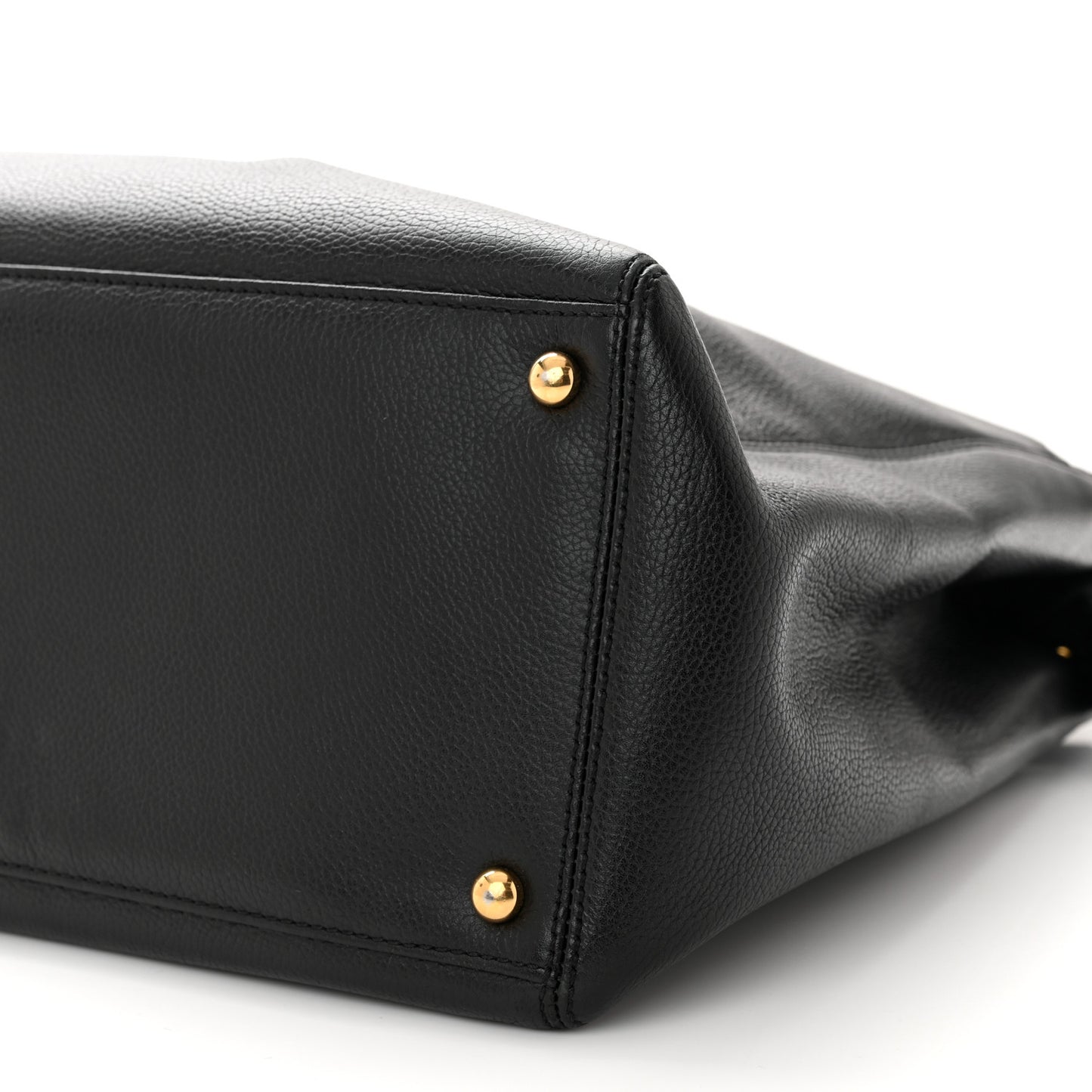 Calfskin Cerf Executive Shopper Tote Black