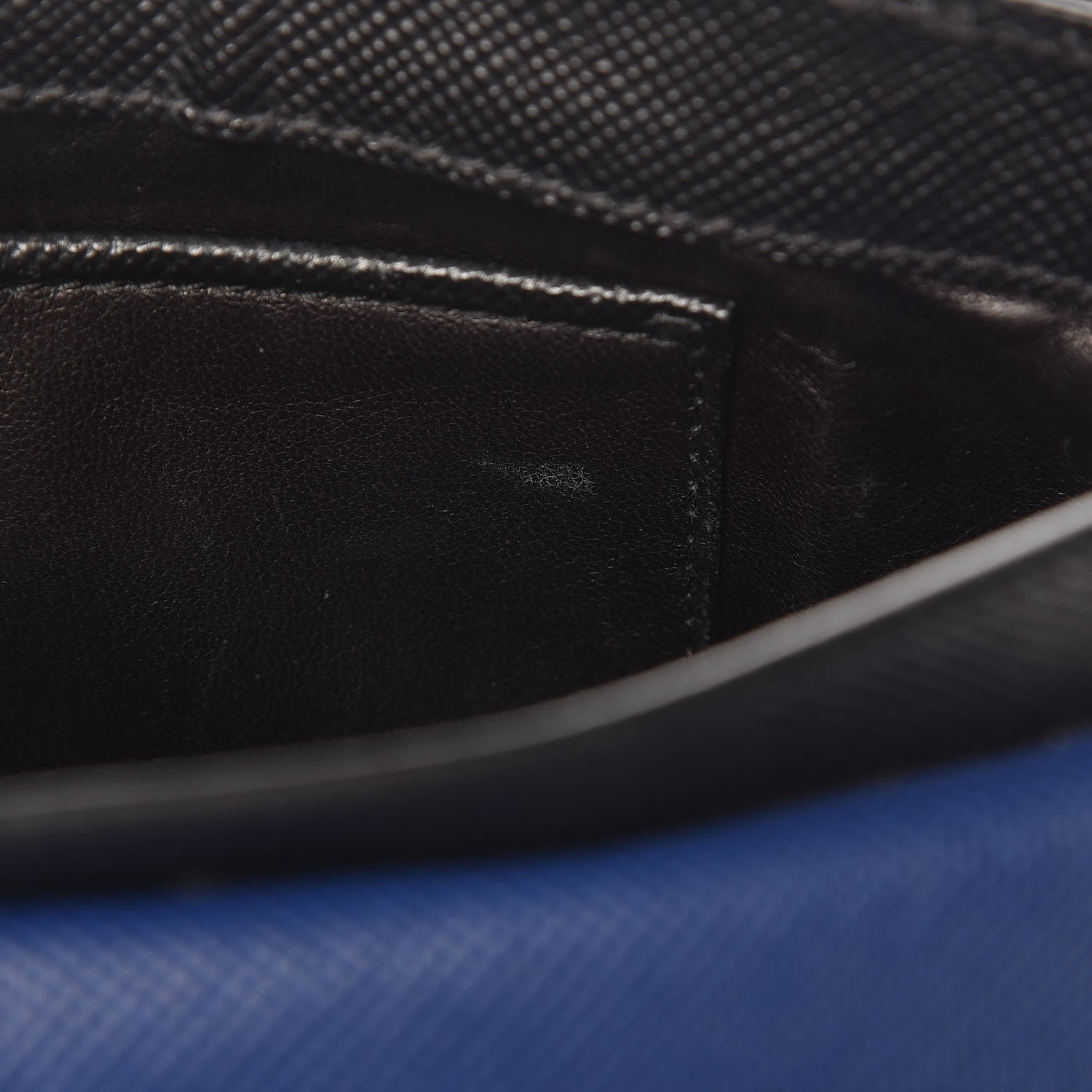 Prada Saffiano Bi-Color Crossbody Bag Inchiostro Black 8 of 15
