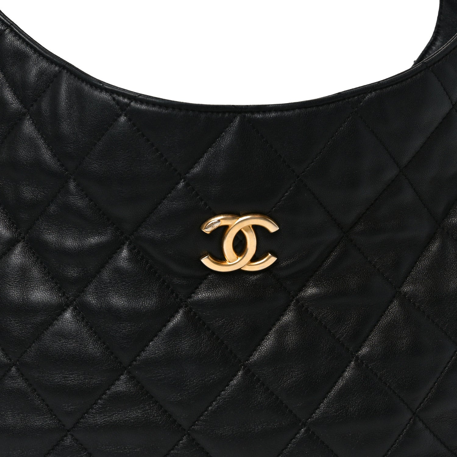 Chanel Lambskin Quilted Large CC Funky Town Hobo Black 7 of 10