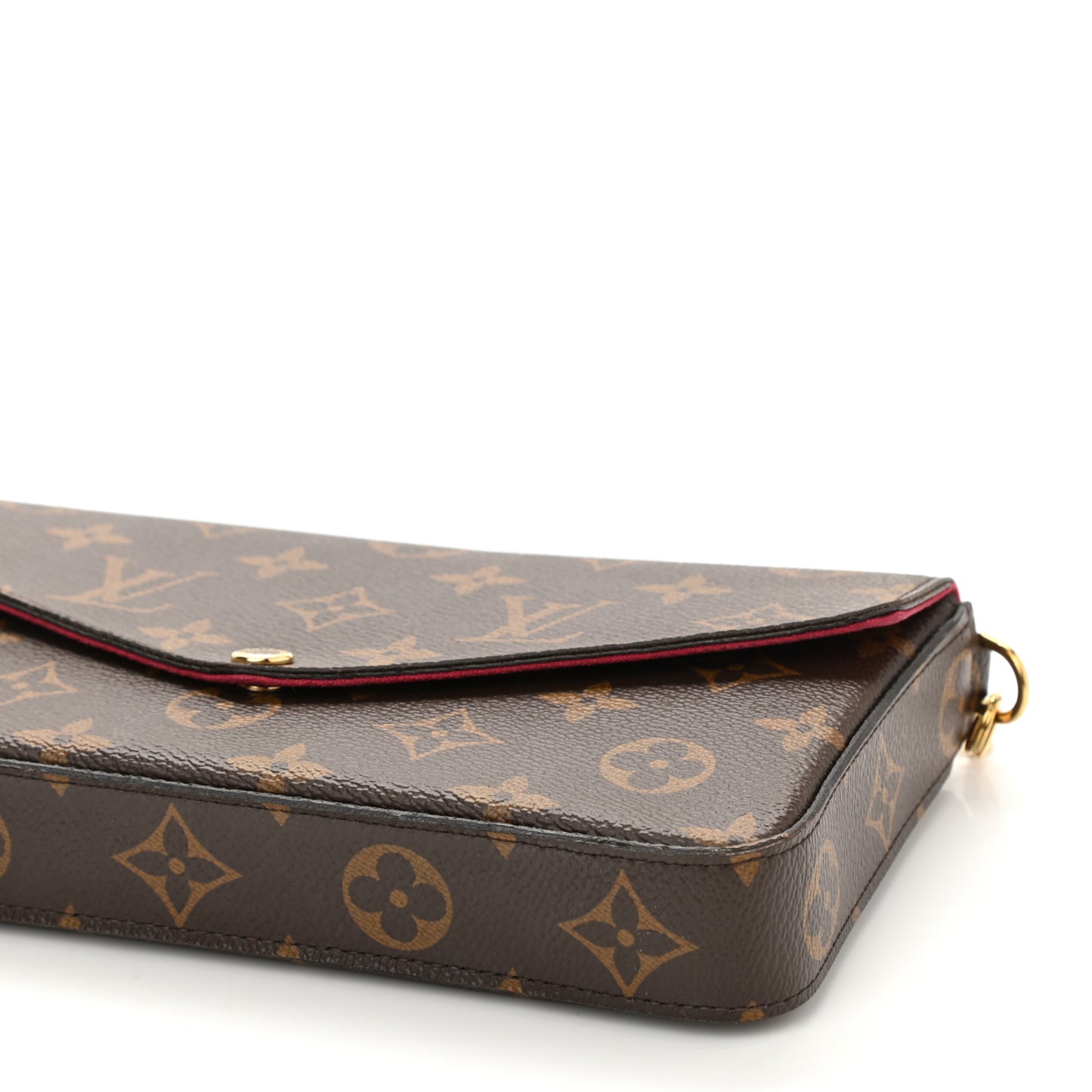 Monogram Pochette Felicie Chain Wallet Fuchsia