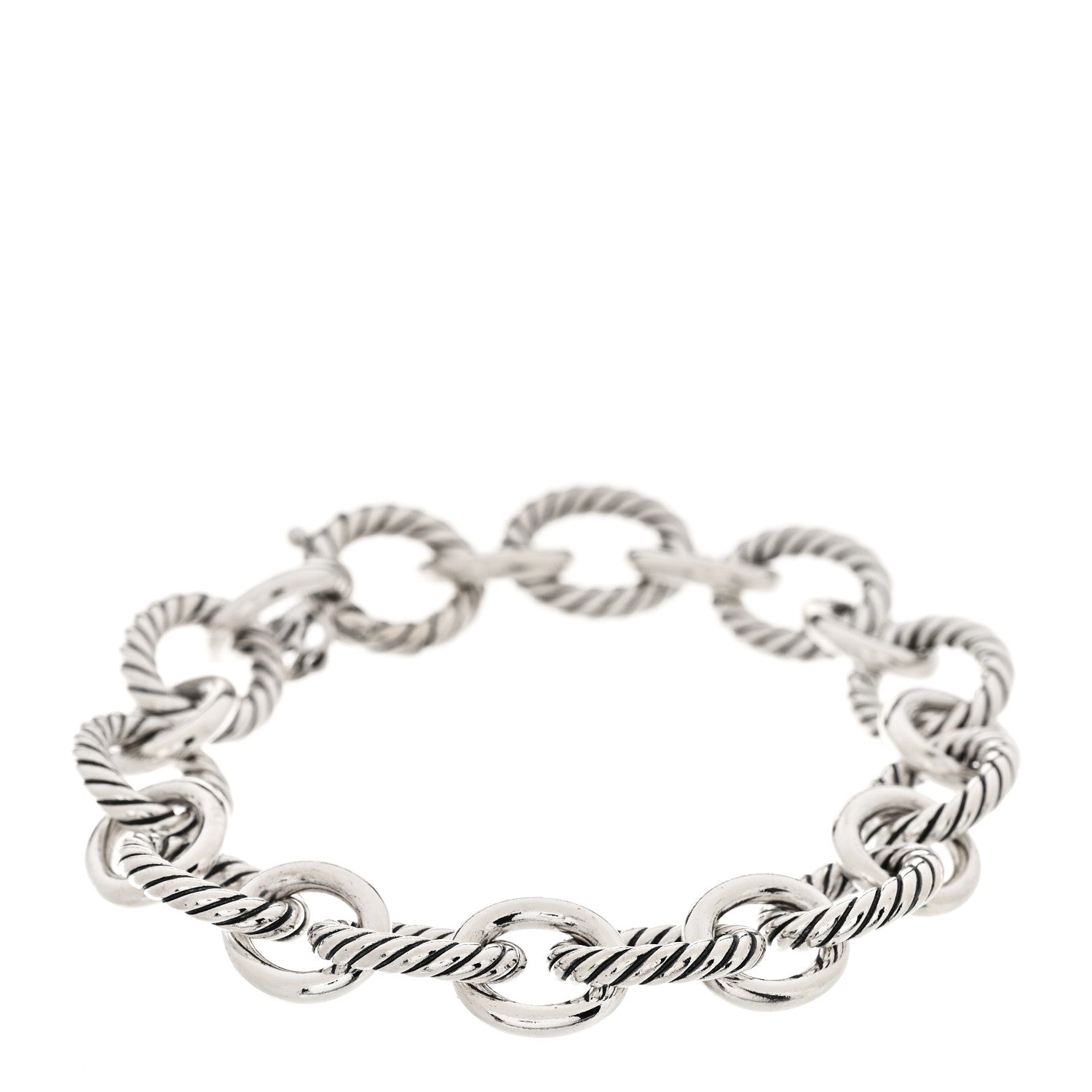 David Yurman Sterling Silver 12mm Large Oval Link Bracelet 1 of 4