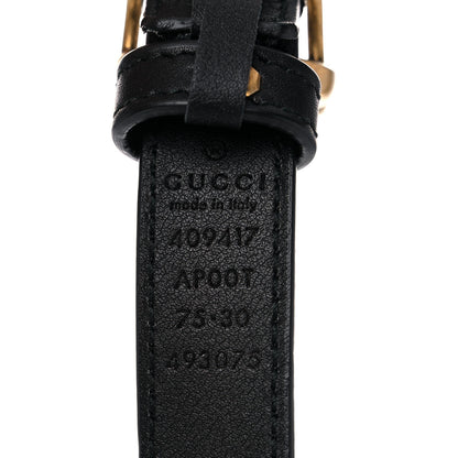 Gucci Calfskin Double G 20mm Belt 75 30 Black 3 of 5