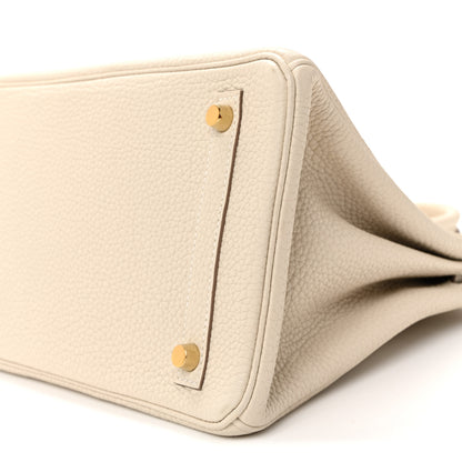 Hermes Taurillon Clemence Birkin 30 Craie 10 of 13