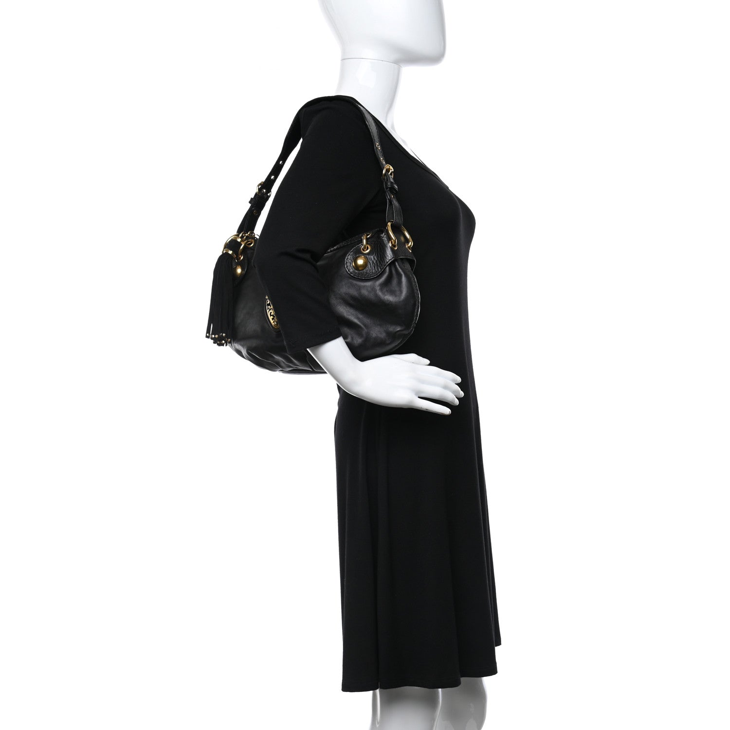 Gucci Calfskin Babouska Hobo Black 2 of 9