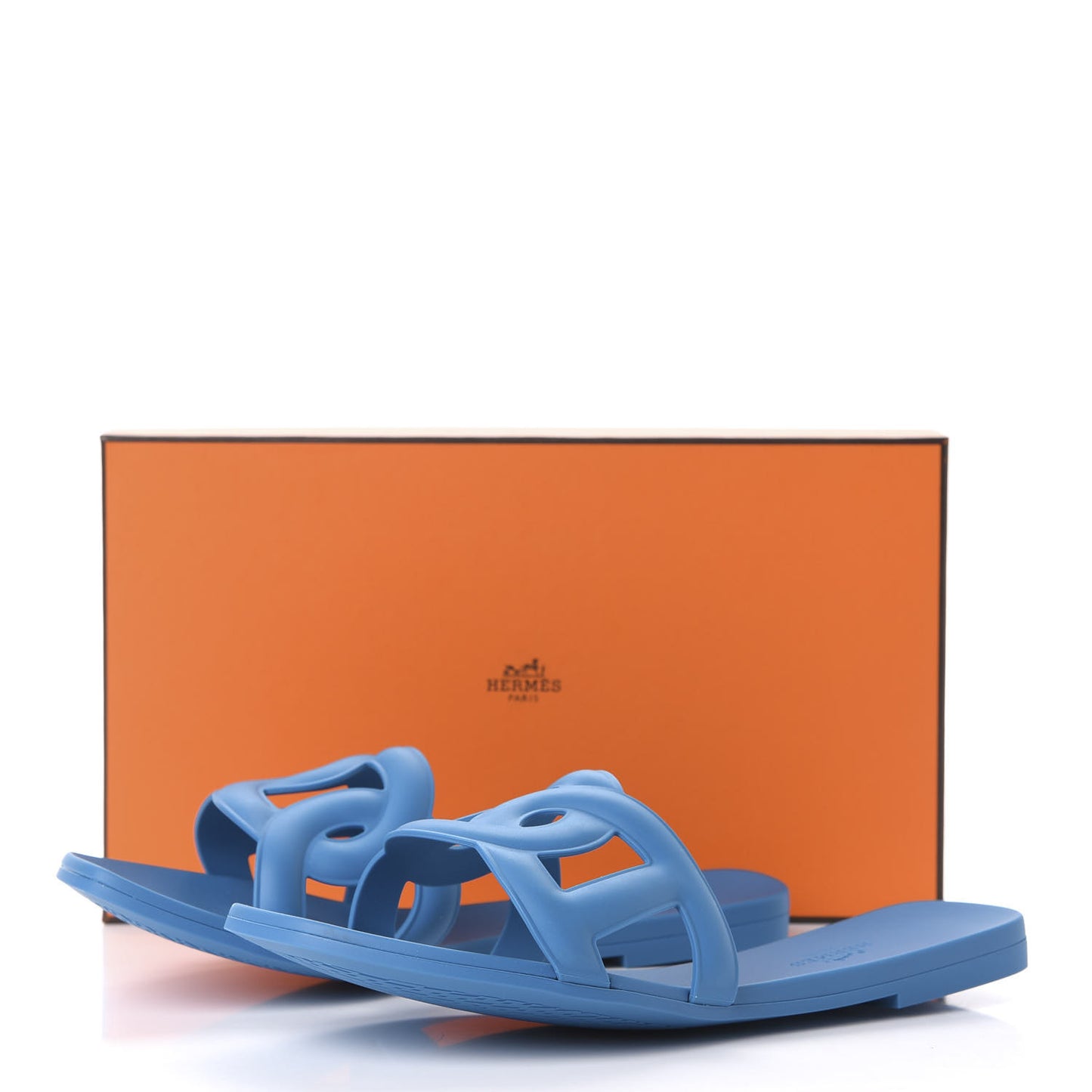 Rubber Aloha Sandals 38 Blue Vif