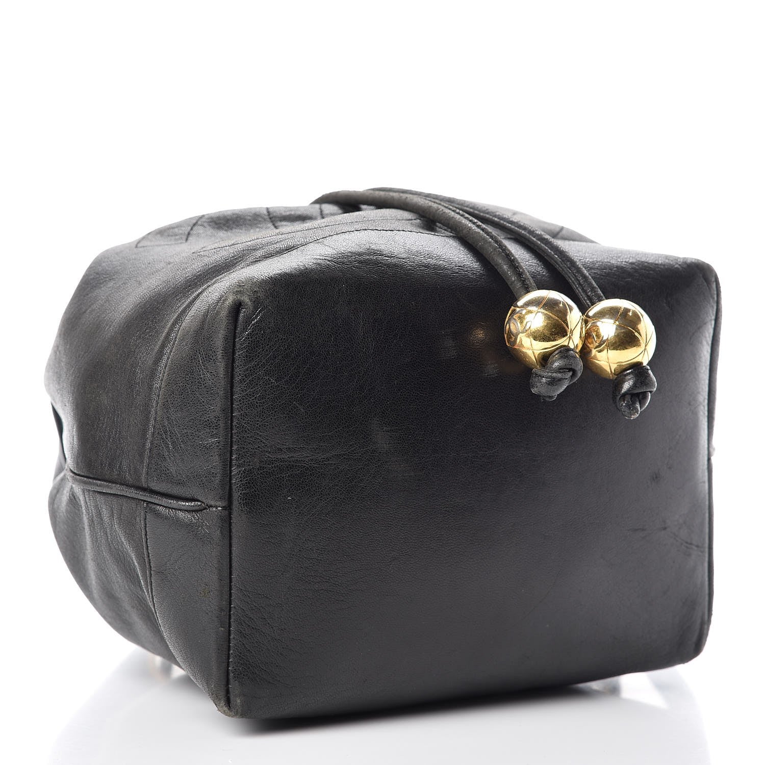 Chanel Lambskin CC Drawstring Shoulder Bag Black 5 of 14
