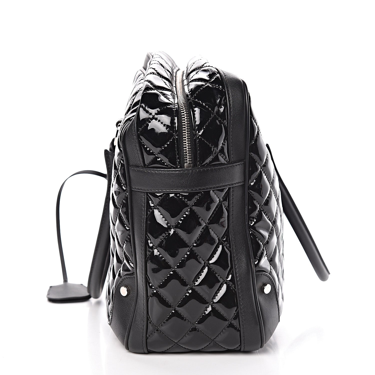 Chanel Patent Quilted Travel Bag Black 16 of 16