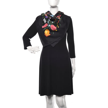 Gucci Silk Floral Square Scarf Black 2 of 4