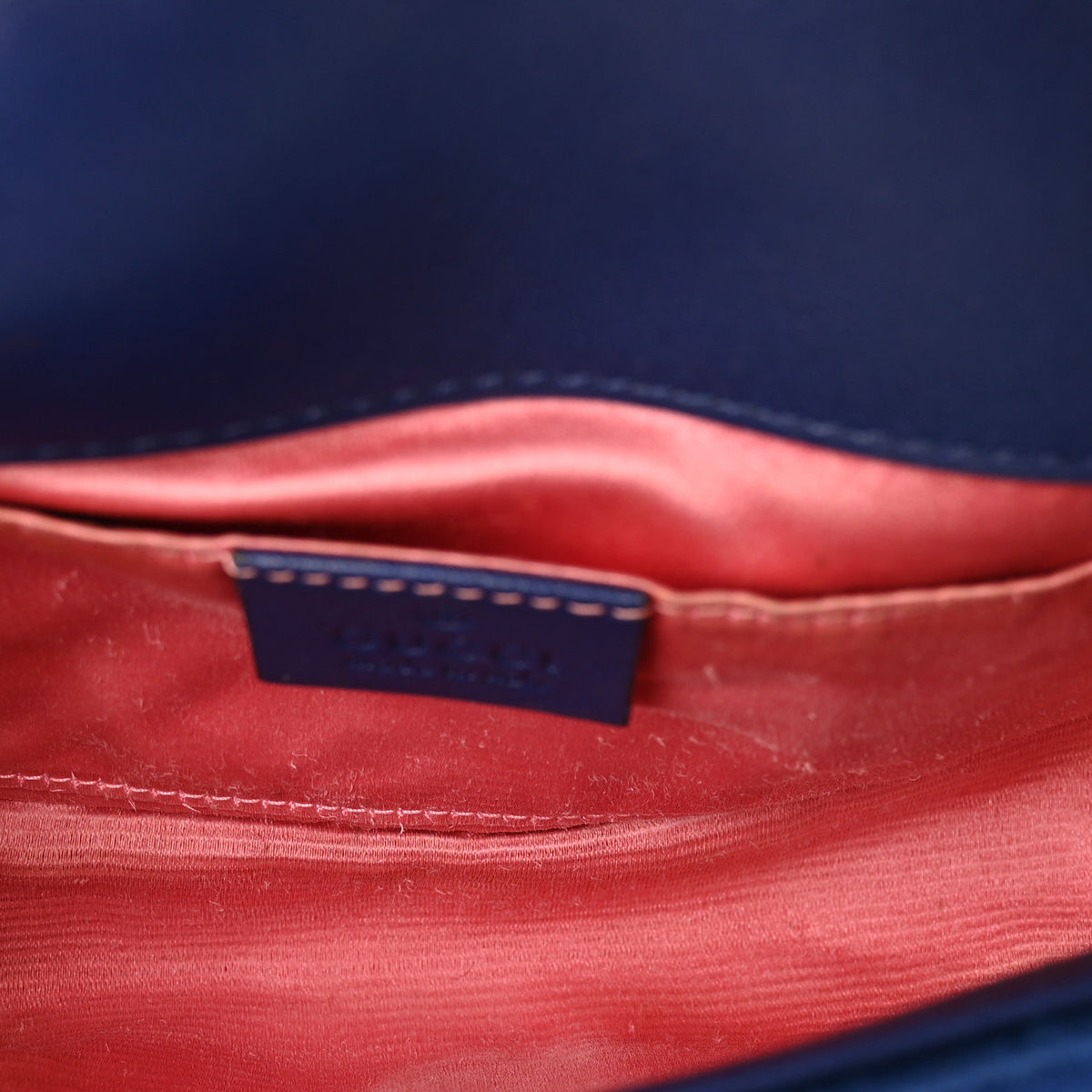 Gucci Velvet Matelasse Mini GG Marmont Shoulder Bag Cobalt Blue 4 of 9