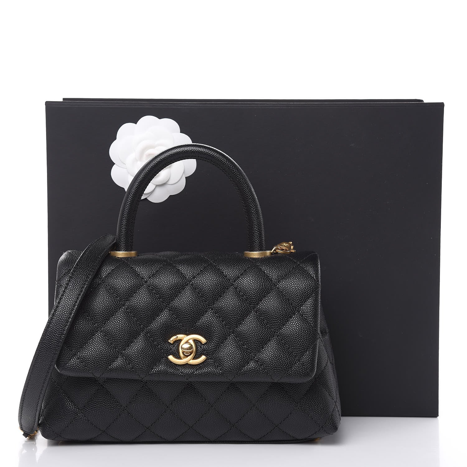 Chanel Caviar Quilted Mini Coco Handle Flap Black 10 of 10