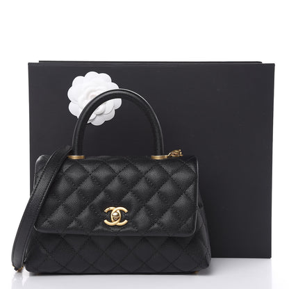 Chanel Caviar Quilted Mini Coco Handle Flap Black 10 of 10
