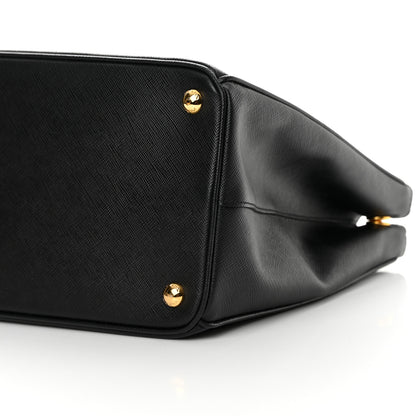 Prada Saffiano Medium Galleria Double Zip Tote Black 13 of 15