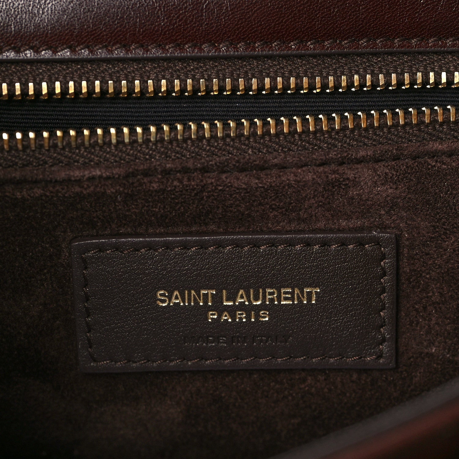 Saint Laurent Calfskin Woven Monogram Medium Niki Chain Satchel Burnt Brown 5 of 5