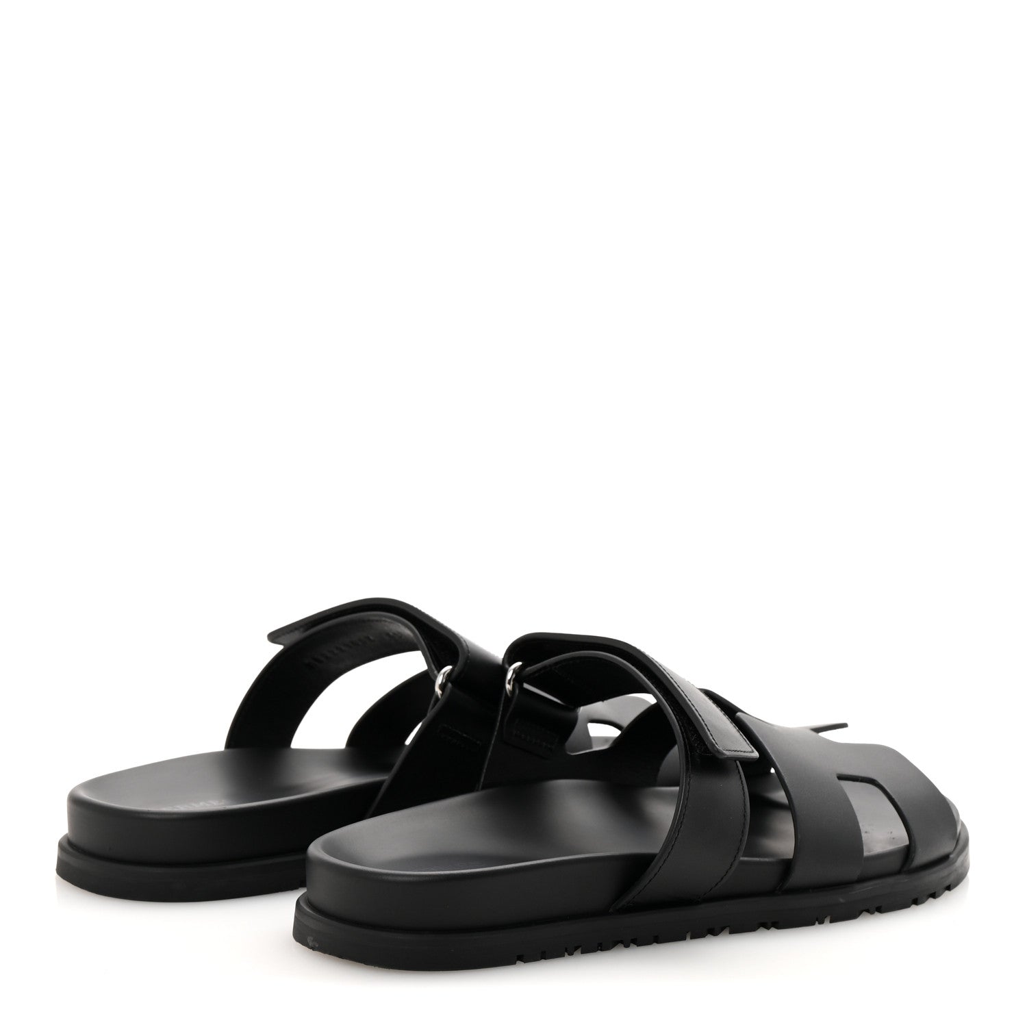 Hermes Calfskin Womens Chypre Sandals 40 Black 5 of 12