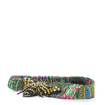 Gucci Jacquard Crystal Embellished Bee Headband 4 of 7