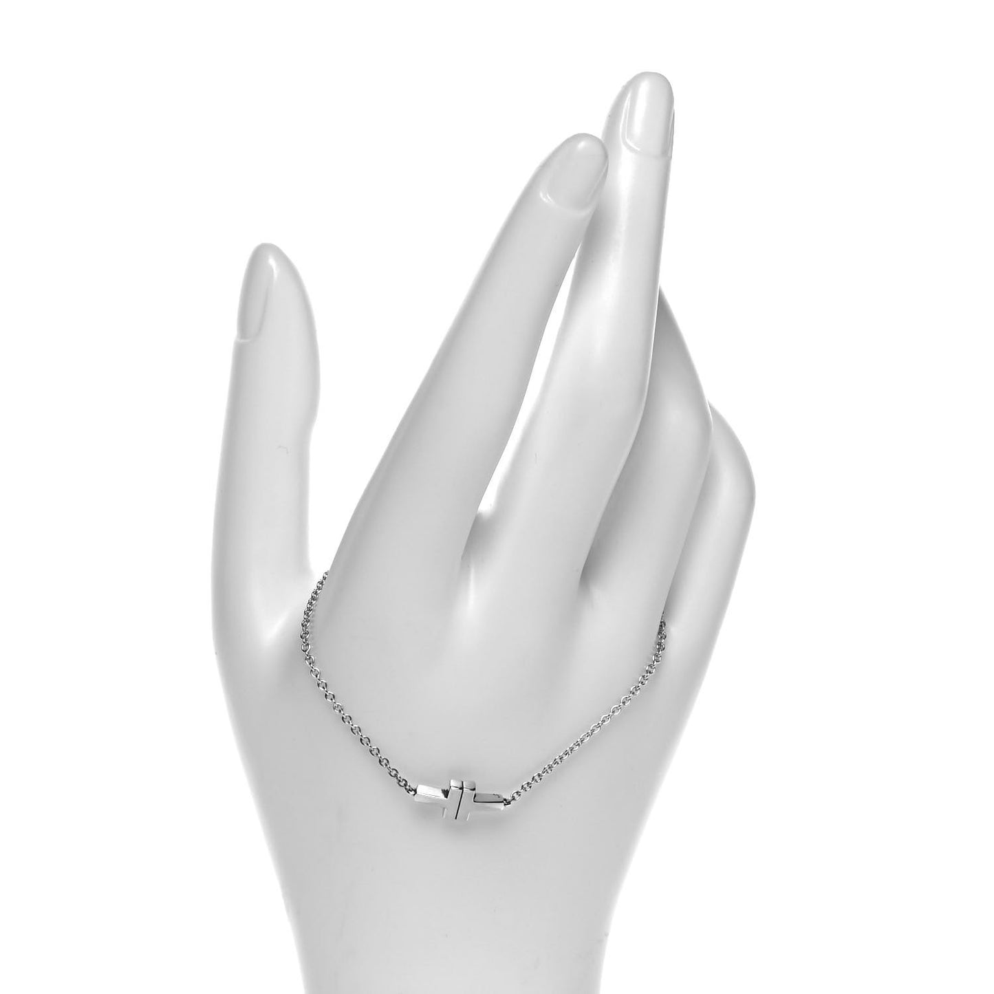 Sterling Silver T Two Single Chain Bracelet