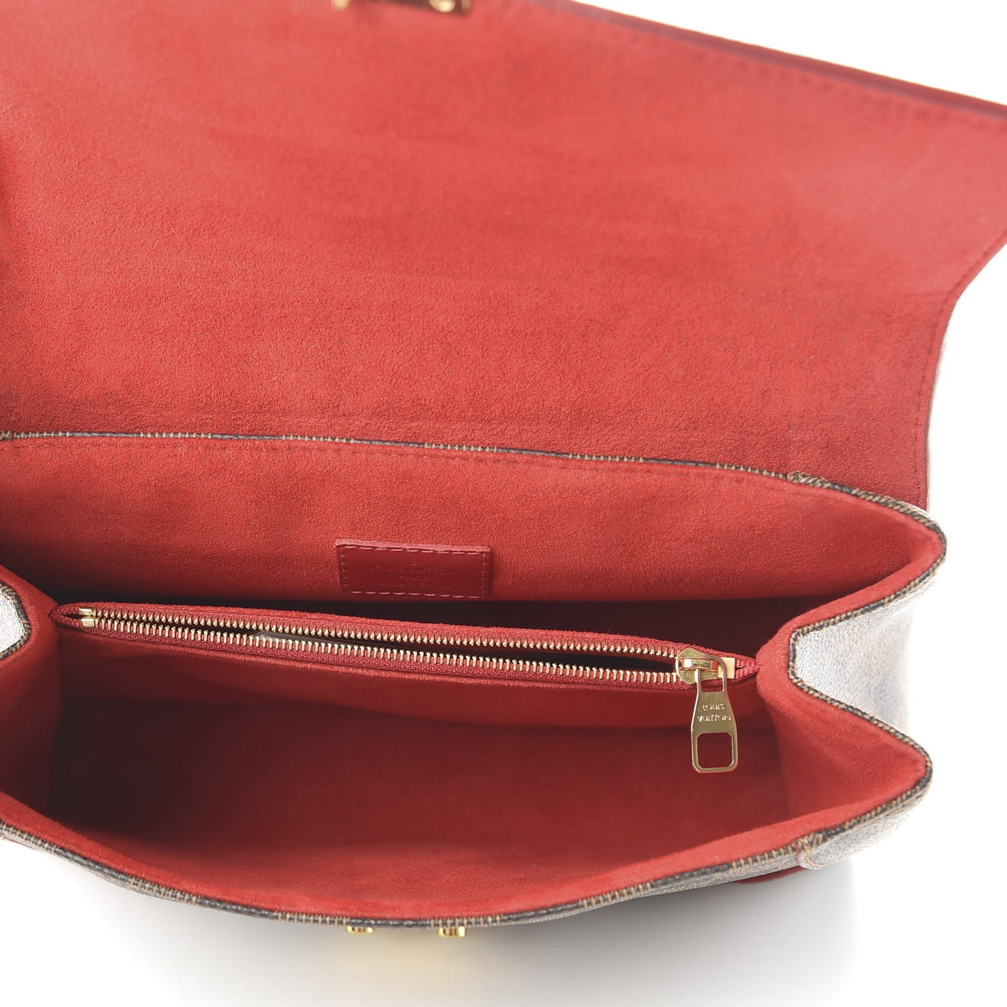 Damier Ebene Caissa Clutch Cherry