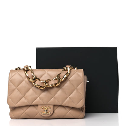 Chanel Lambskin Quilted Large CC Funky Town Flap Beige 11 of 11