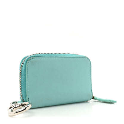 Fendi Vitello Flamingo Mini Zip Around Wallet Tiffany 4 of 17