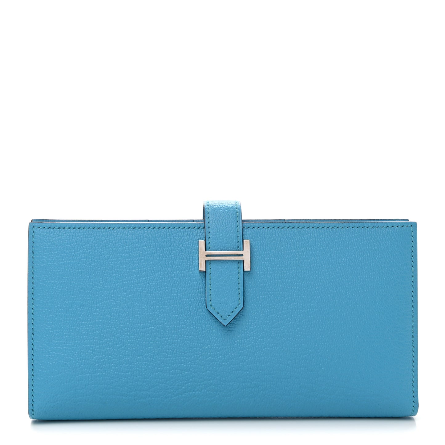Chevre Mysore Bearn Gusset Wallet Bleu Azteque