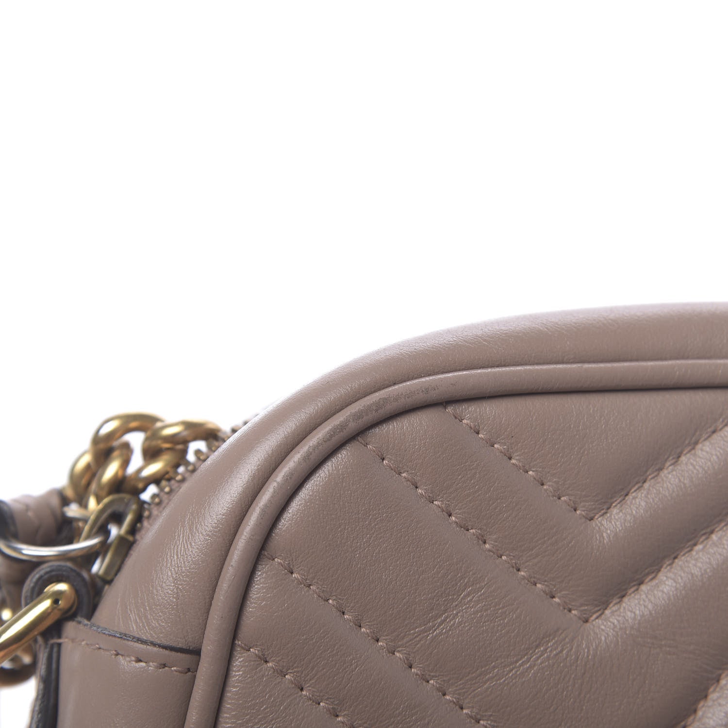Gucci Calfskin Matelasse Small GG Marmont Chain Shoulder Bag Porcelain Rose 13 of 20