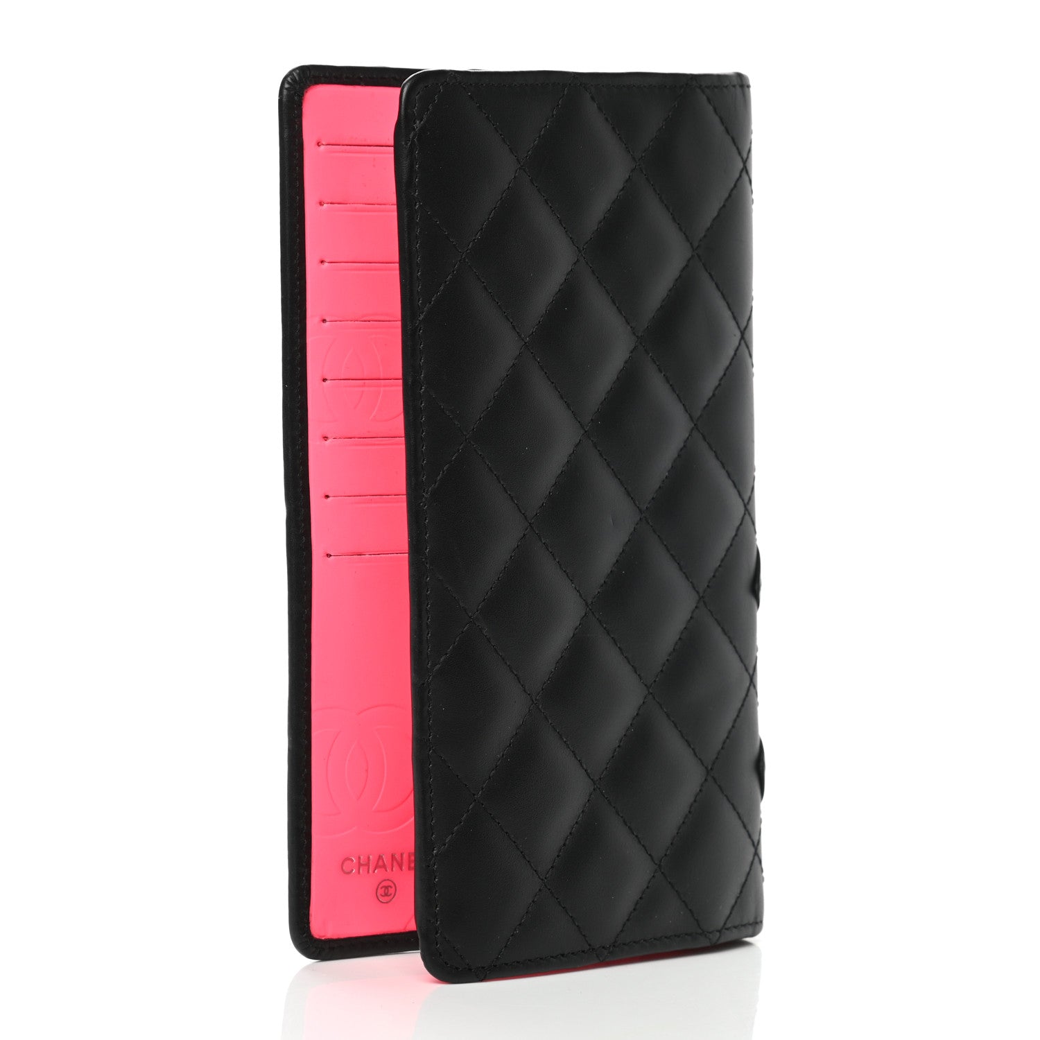 Chanel Calfskin Quilted Cambon Yen Wallet Black 3 of 10