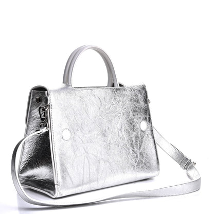 Christian Dior Metallic Calfskin Medium Diorever Flap Silver 4 of 12