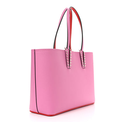 Christian Louboutin Calfskin Empire Spikes Small East West Cabata Tote Pink 4 of 11