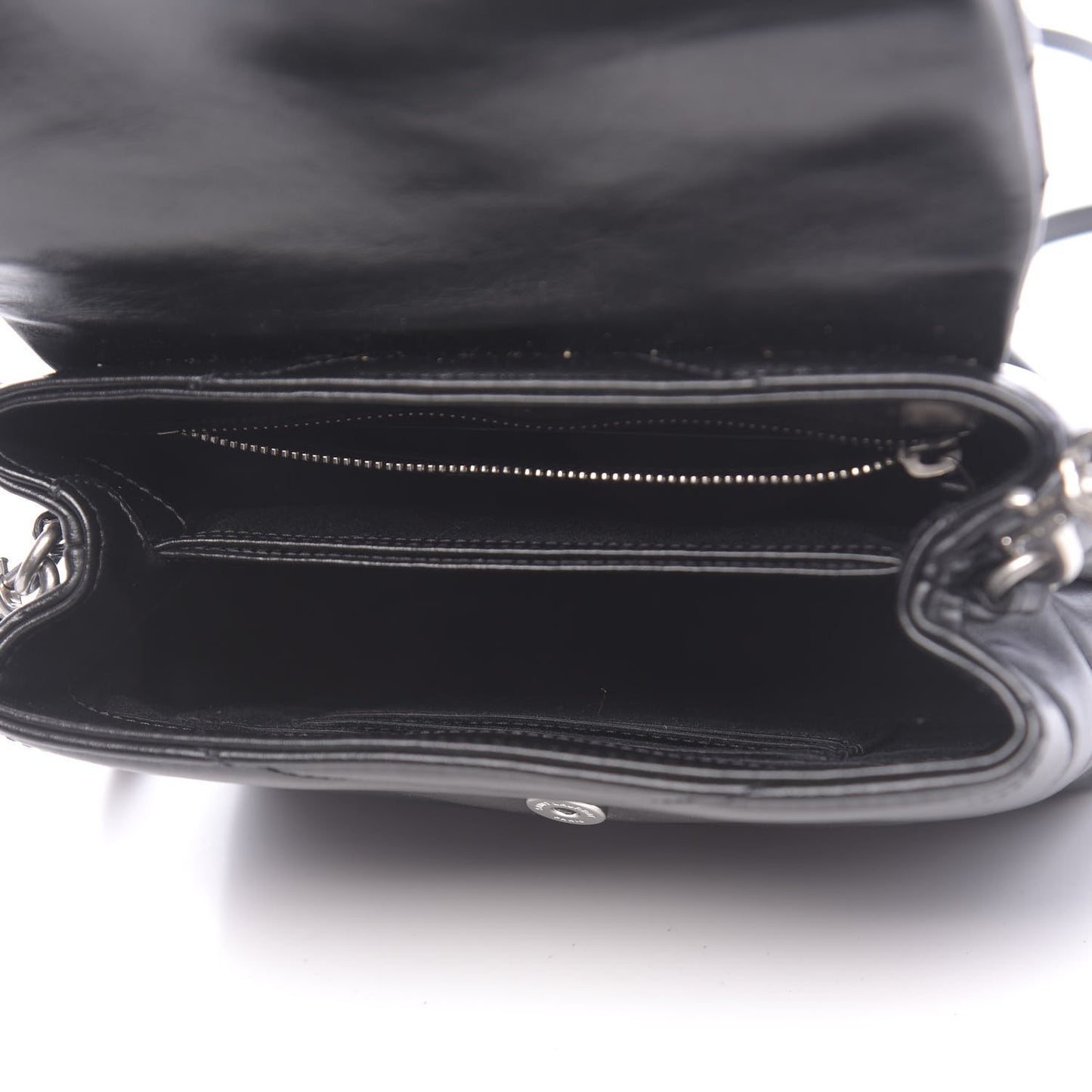 Calfskin Y Quilted Monogram Toy Loulou Crossbody Bag Black
