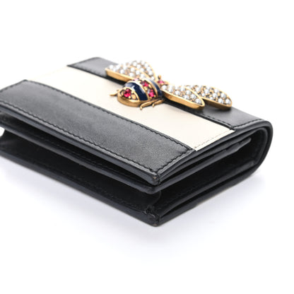 Gucci Calfskin Queen Margaret Card Case Wallet Black Mystic White 8 of 9