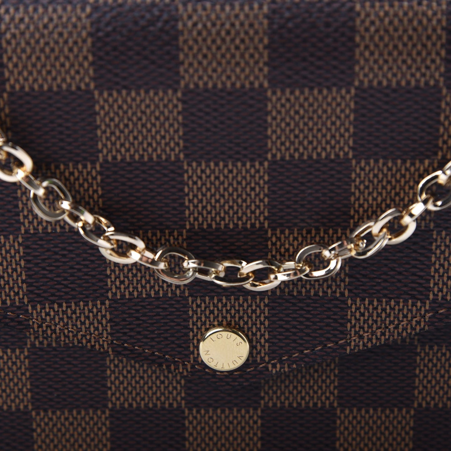 Damier Ebene Pochette Felicie Chain Wallet