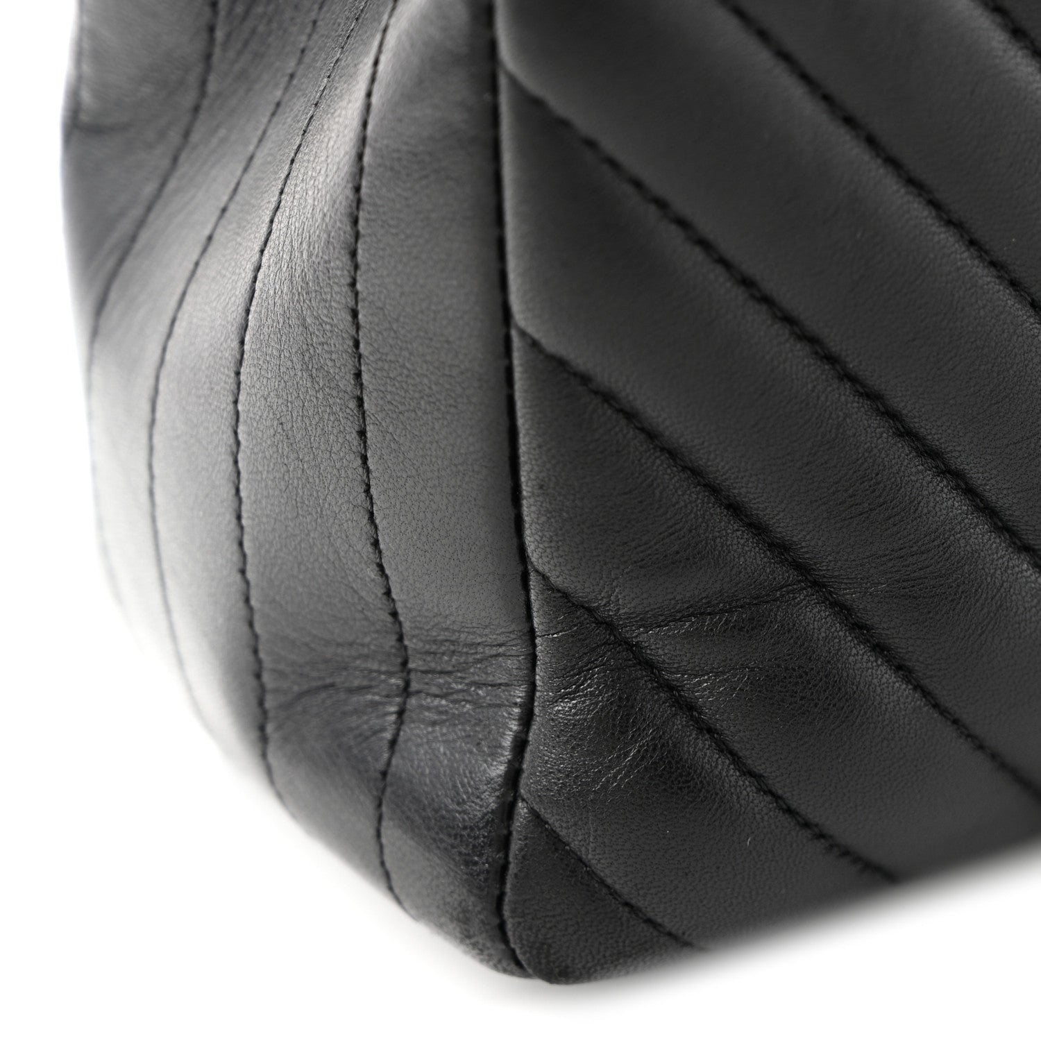 Chanel Lambskin Chevron Quilted Maxi Double Flap Black 14 of 14