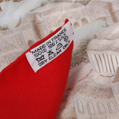 Hermes Silk Au Pays de Cocagne Scarf 90 Red 7 of 8