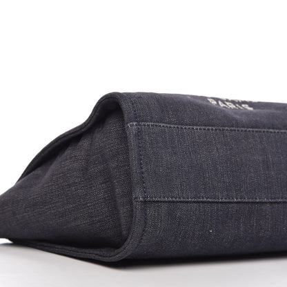 Chanel Denim Small Deauville Tote Dark Blue 6 of 10