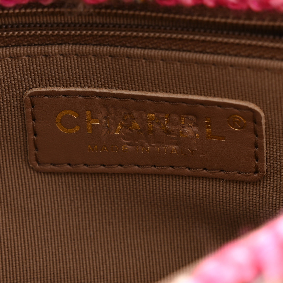 Chanel Wool Tweed Quilted Small Elegant Chain Flap Pink Brown 6 of 11