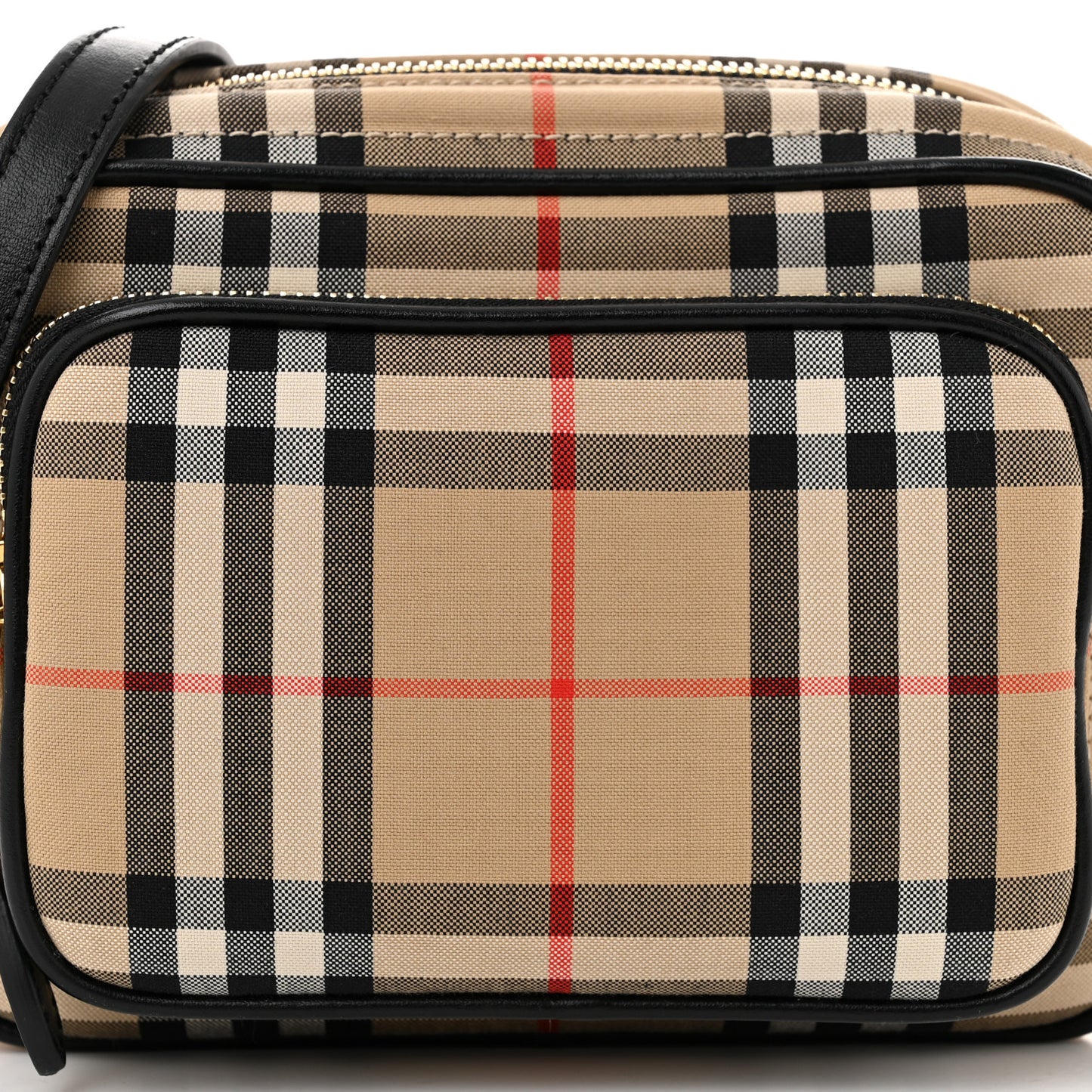 Calfskin Vintage Check Camera Bag Archive Beige