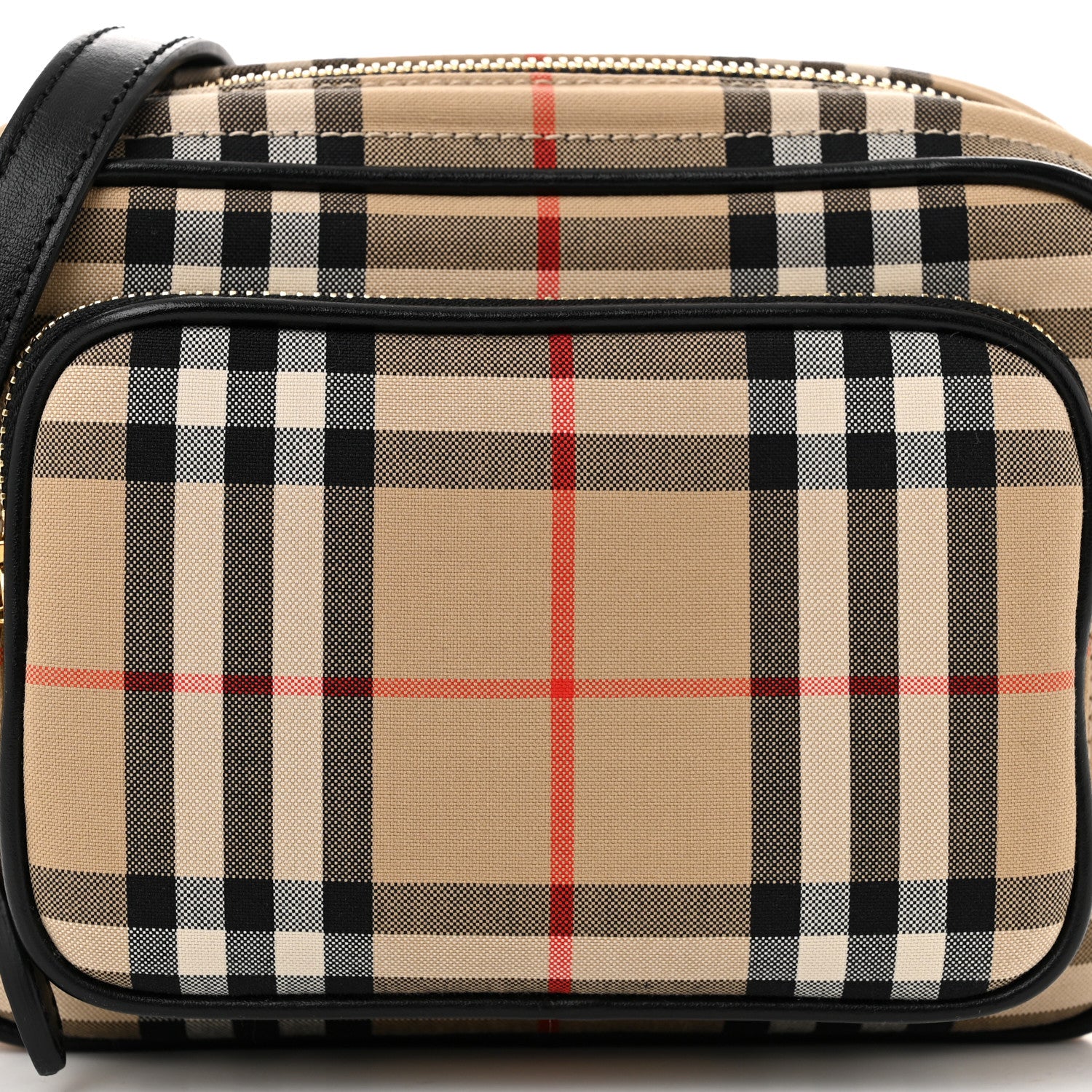 Burberry Calfskin Vintage Check Camera Bag Archive Beige 8 of 10