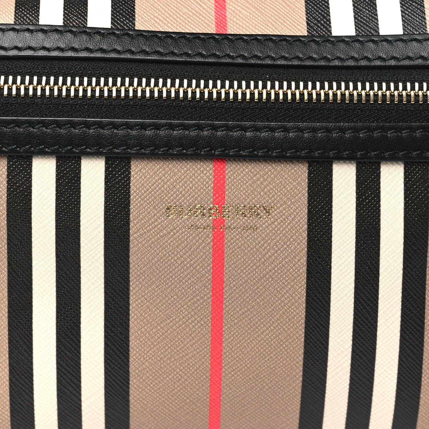 Burberry E-Canvas Icon Stripe Sonny Bum Bag Archive Beige 7 of 10