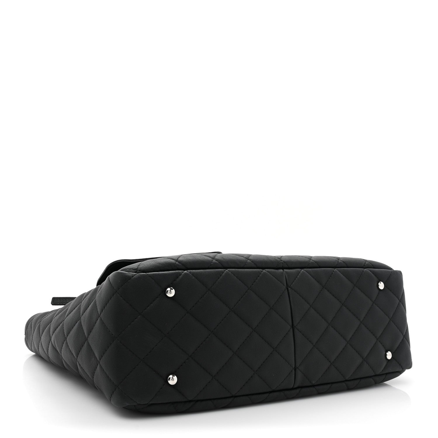 Chanel Calfskin Quilted Ultra Pocket Shopping Tote Black 4 of 16