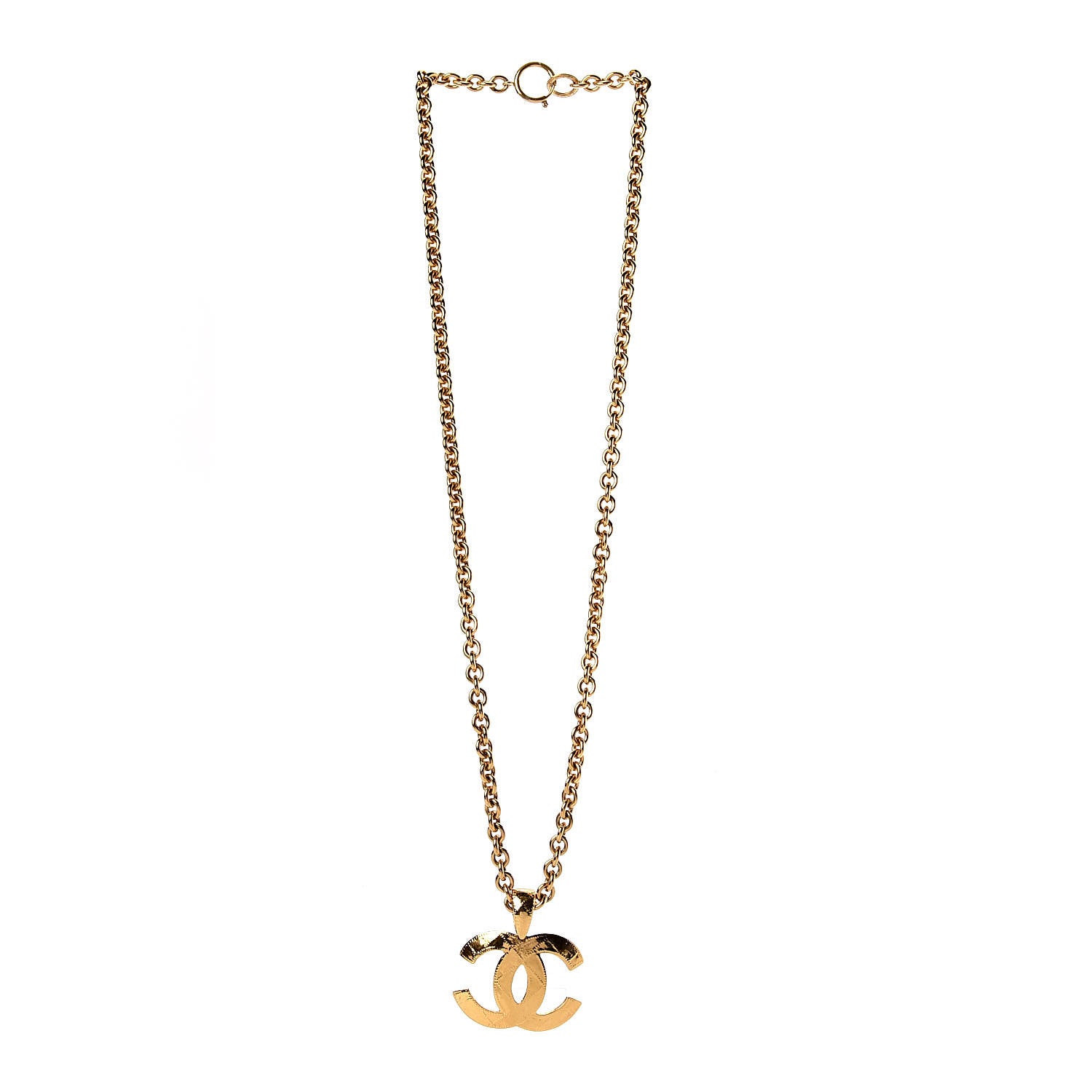 Chanel Quilted CC Long Chain Necklace Gold 3 of 6