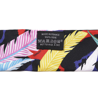 Hermes Silk Jaguar Quetzal Twilly Vert Rouge Rose 4 of 4