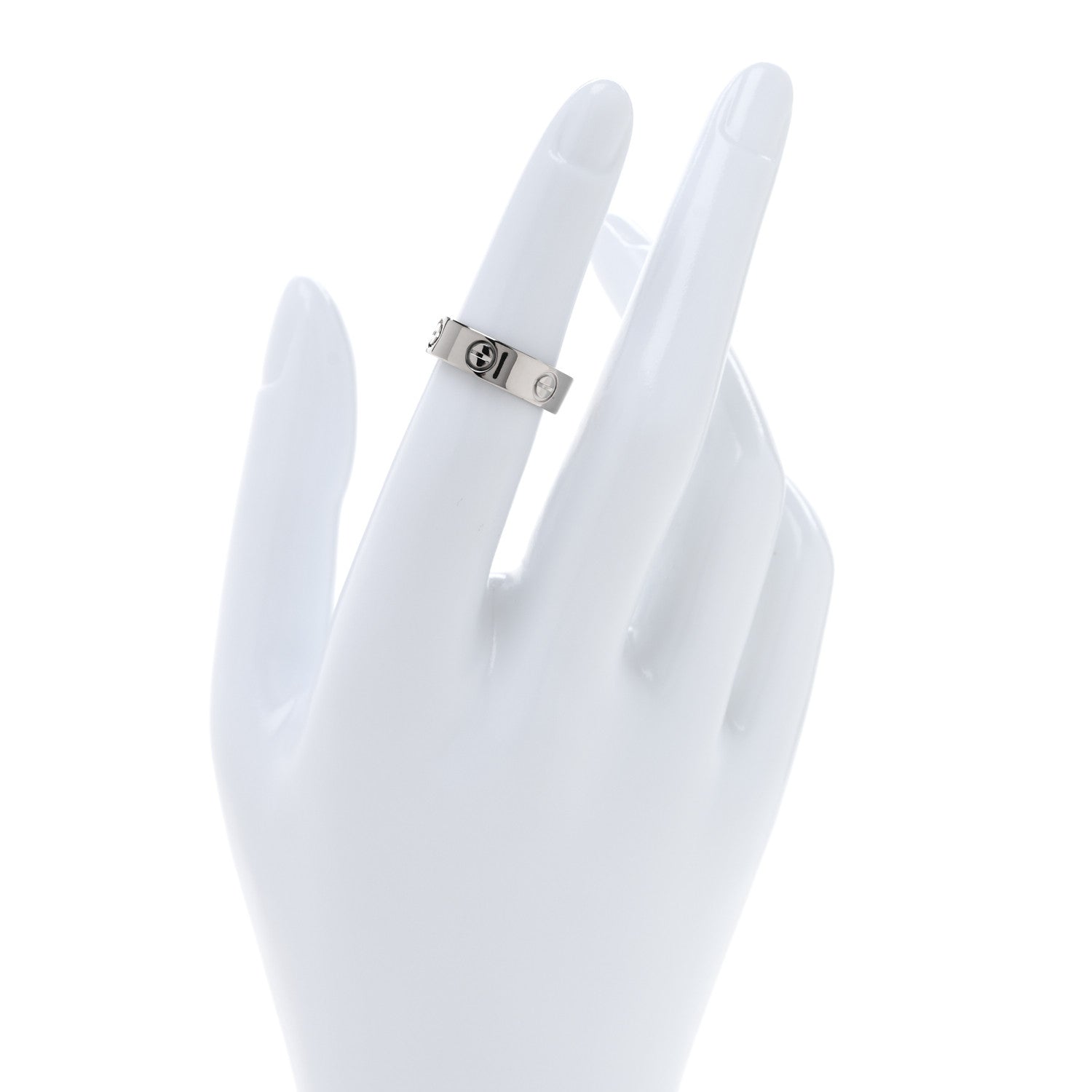 Cartier 18K White Gold 5.5mm LOVE Ring 50 5.25 2 of 4