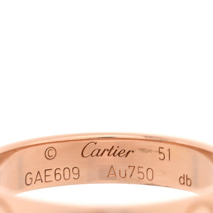 Cartier 18K Pink Gold 3.5mm LOVE Wedding Band Ring 51 5.75 4 of 4