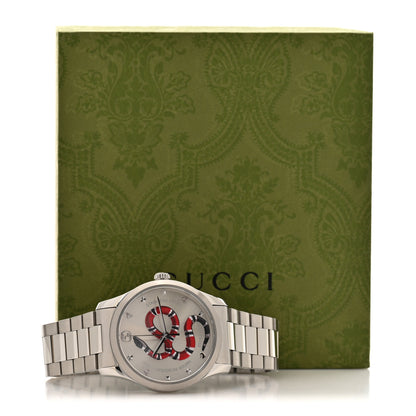 Gucci Stainless Steel 38mm G-Timeless Snake Quartz Watch 5 of 5