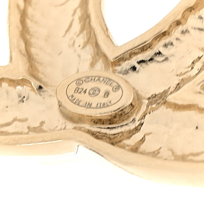 Chanel Metal Crystal CC Earrings Gold 4 of 5